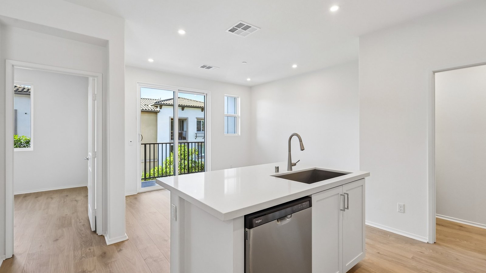 kitchen with white cabinets and stainless steel appliances