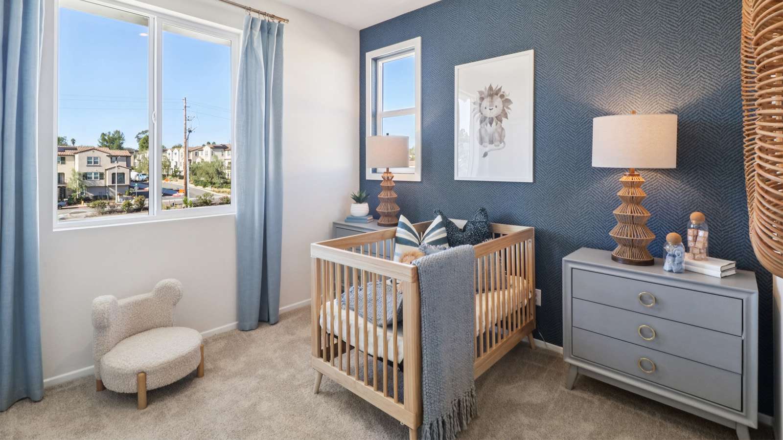 Secondary bedroom decorated as a nursery