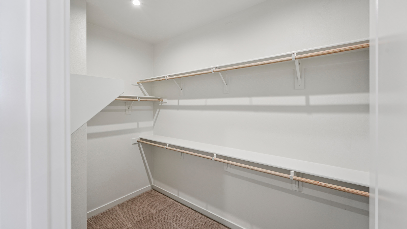 Spacious walk-in closet