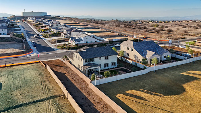 Aerial view of community
