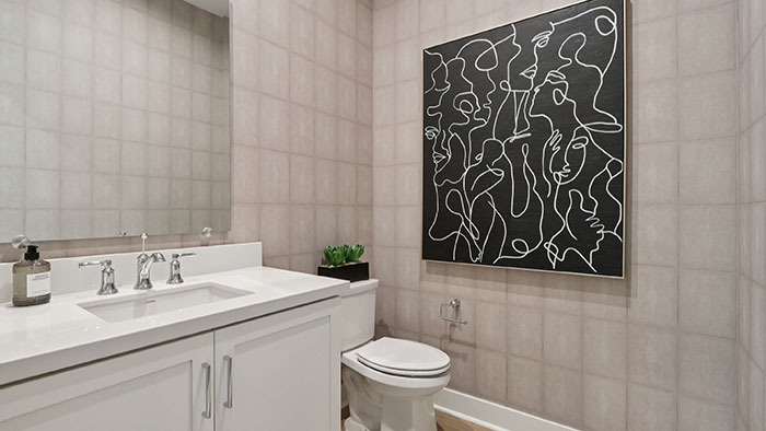 Interior bathroom with sink