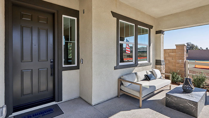 Exterior front porch