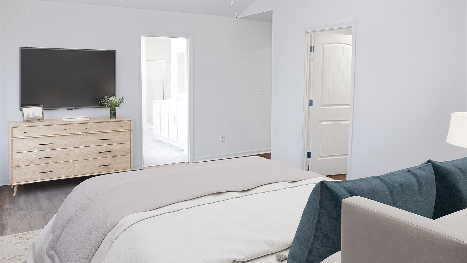 Another view of the roomy primary suite.