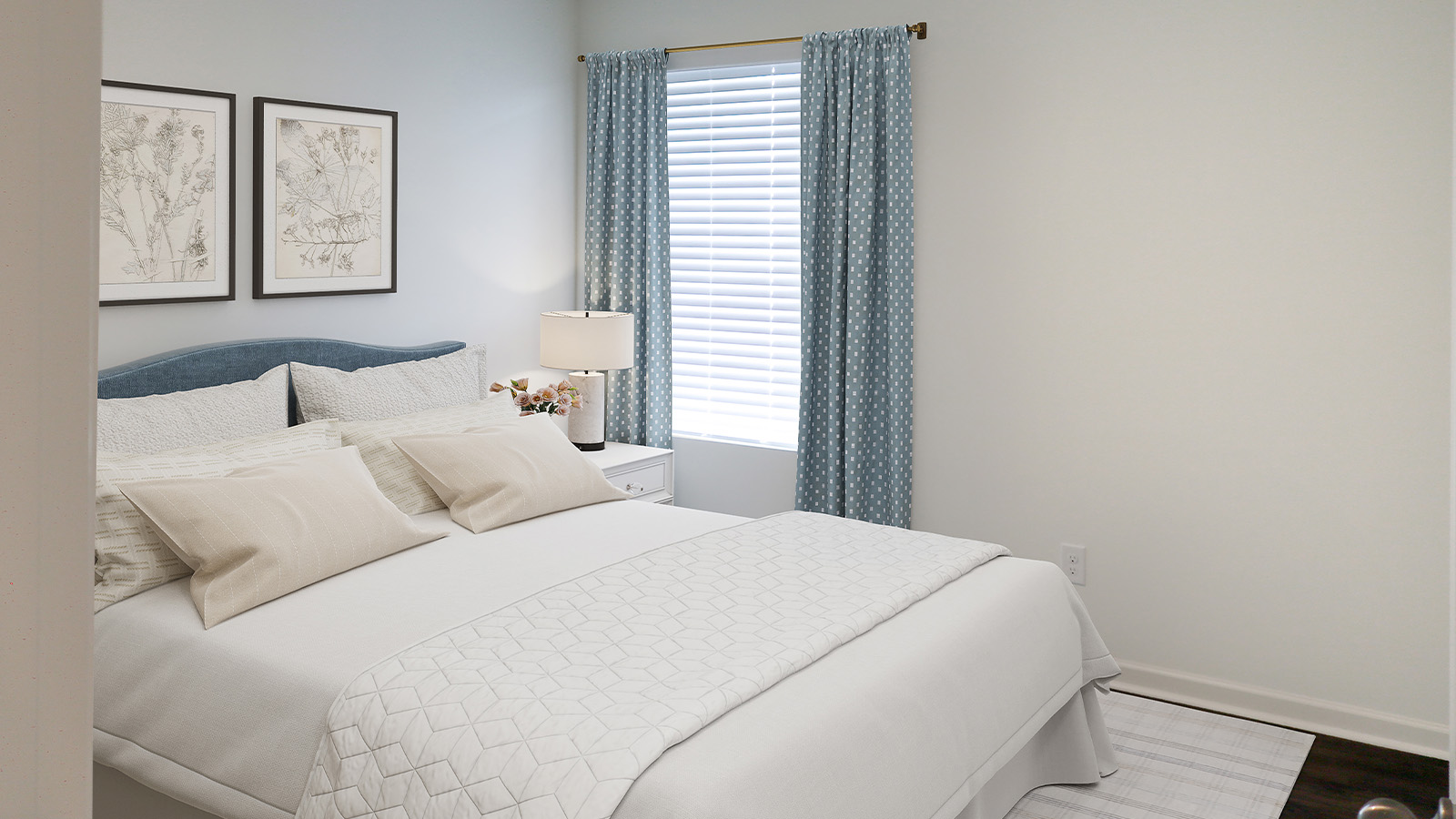 One of the additional bedrooms upstairs. It has more than enough room for a queen bed and two nightstands.