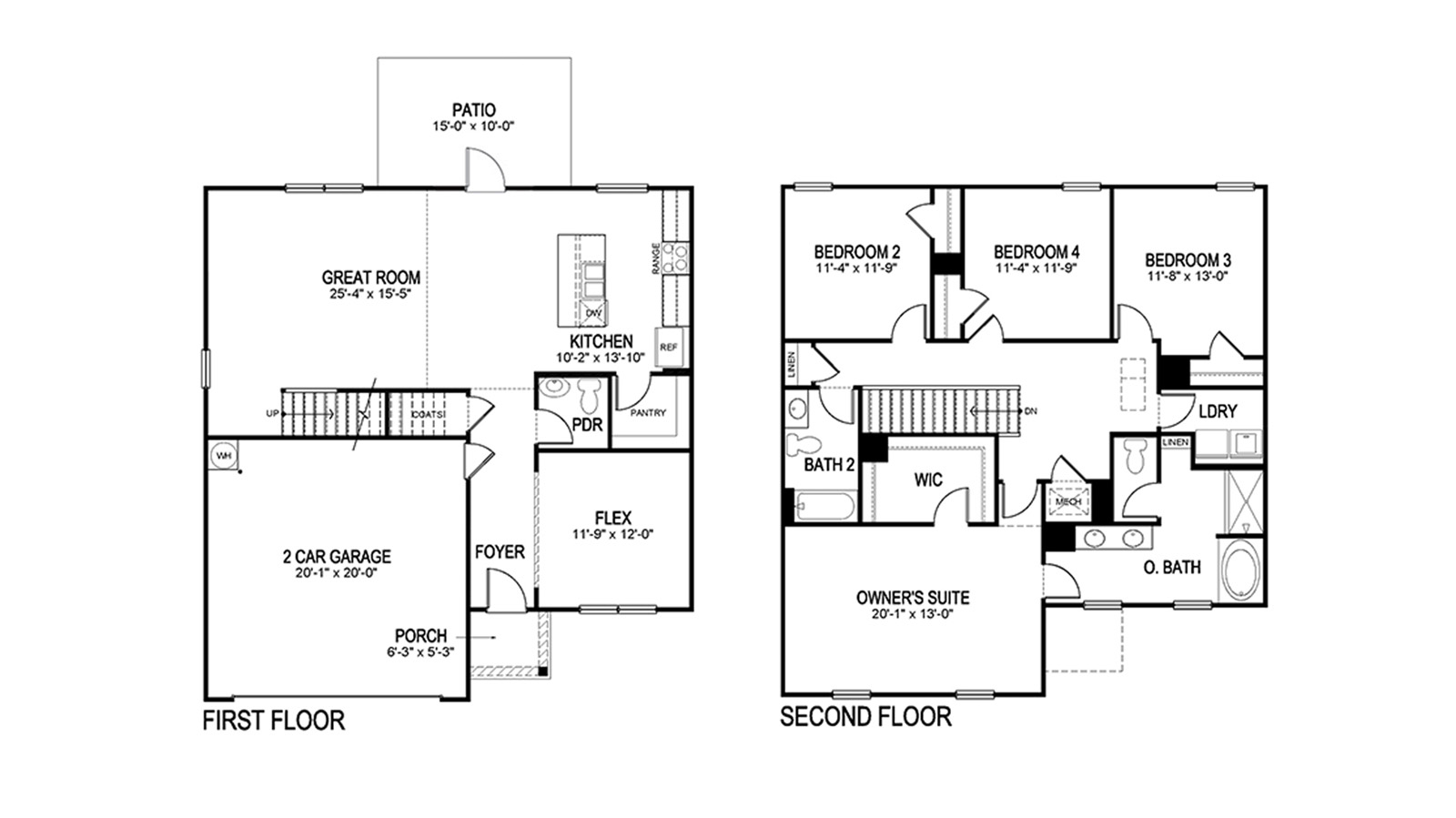 A top-down view of our Galen floorplan.