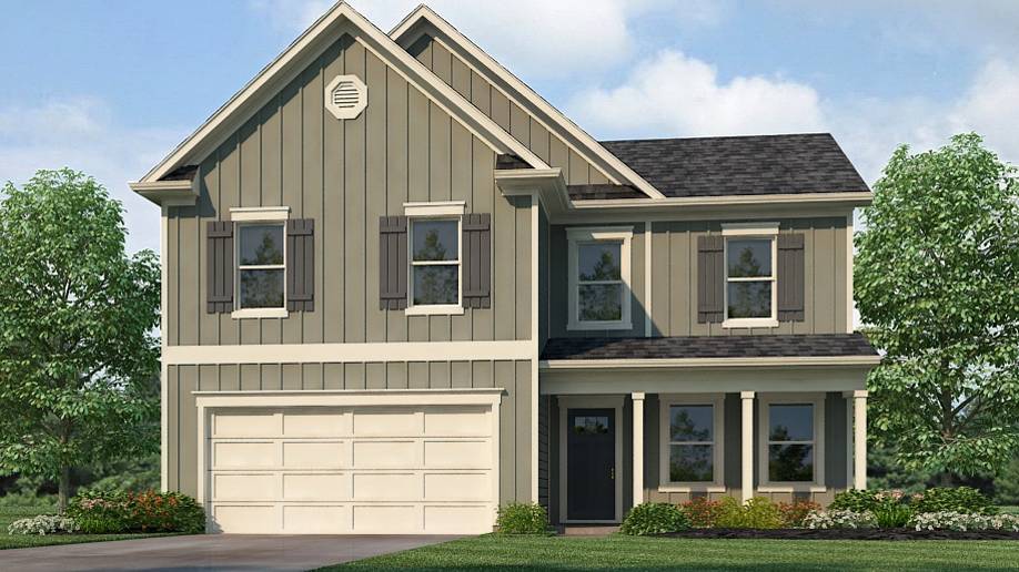 Our Galen floorplan features 4 bedrooms and 2 and a half bathrooms. This two-level home consists of 2,340 square feet.