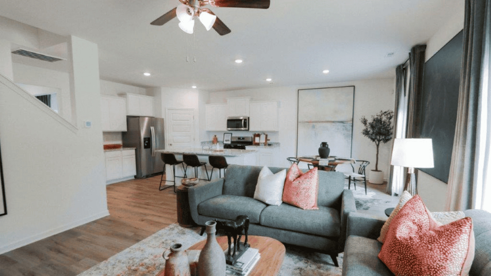 Welcome to the Carol Plan, a customer favorite of our new home communities in central, Alabama. Just over 2,500 square feet, this beautiful two- story home offers 5-bedrooms with 3-bathrooms, and a 2-car garage with a gorgeous open floor layout.   The gourmet kitchen has an oversized island for extra seating and a large pantry, and it opens to the dining area and a spacious living room. A bedroom with a full bathroom completes the main level. Bedroom One is on the second level and offers a luxurious bath with a soaking garden tub and separate shower, private bathroom, double vanities with marble counters and a large walk-in closet. There are 3 additional bedrooms, a full bathroom, a walk-in laundry room, and a loft-style living room on the second level. Quality materials and workmanship throughout, with superior attention to detail, plus a one-year builder's warranty. As a most popular favorite, this plan is ideal for any size family.    In addition, each home comes with a one-year builder's warranty to provide extra peace of mind. It's worth noting that our smart home technology package is also part of the deal. The included Smart Home Technology Package is designed for easy use and offers unparalleled convenience, enabling you to effortlessly control various key features with just a simple touch. Some of the highlighted conveniences of this package comprise lighting automation, an IQ panel, a video doorbell, keyless front door entry, and the ability to manage the temperature from the comfort of your phone. Call to schedule your personal guided tour of the Carol today!