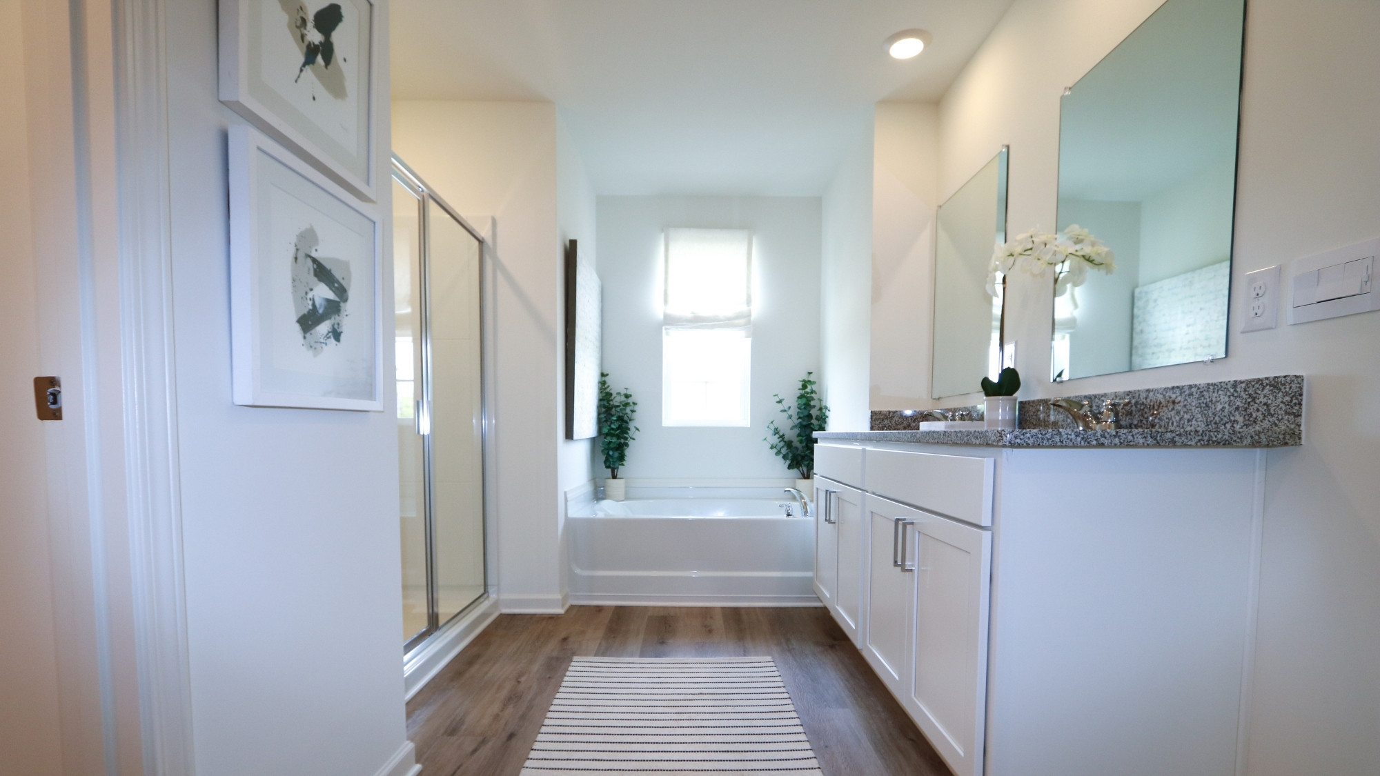 The third bedroom has ample space for a queen bed and two nighstands.