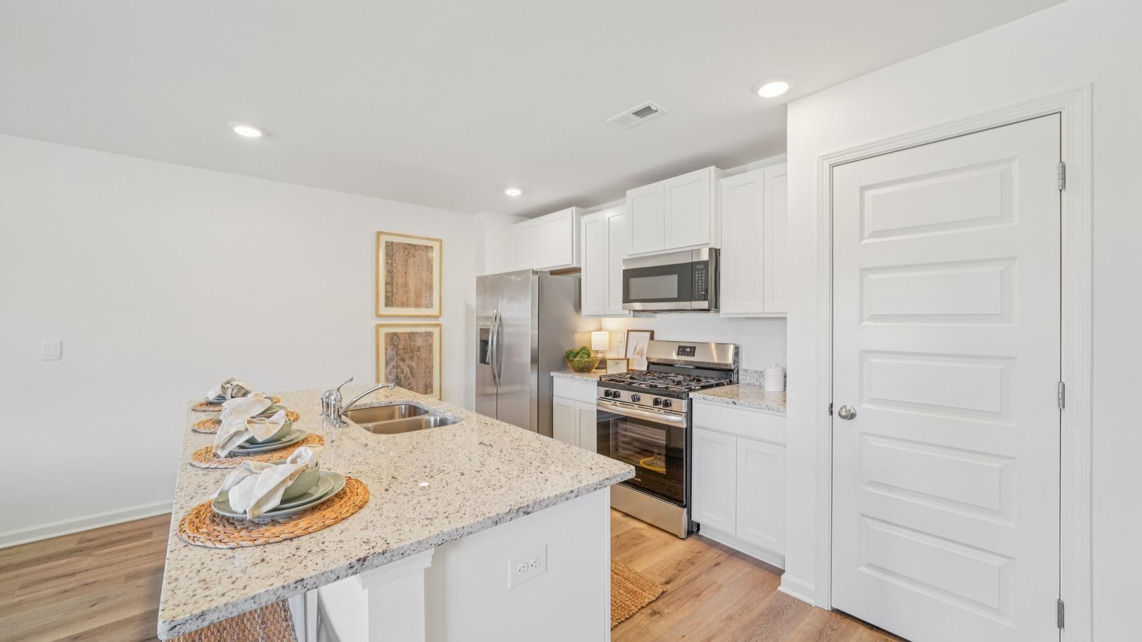 Welcome to the spacious Freeport, offering 4 bedrooms and 2 bathrooms spread across 1,497 square feet all on one level, and a two-car garage for your convenience. The chef-inspired kitchen is designed for culinary enthusiasts, featuring an oversized breakfast island, stainless steel appliances, and a pantry, all flowing seamlessly into a spacious great room for effortless entertaining. The spacious primary bedroom features a luxurious bathroom with a walk-in shower, double vanities, and an oversized walk-in closet. In addition, the other 3 bedrooms all offer generous closets, along with a laundry room, linen closet, and an outdoor patio to complete the plan. You can expect quality materials and workmanship throughout, with superior attention to detail as well as a one-year builder’s warranty. To top it off, your new home comes with a smart home technology package! Every new home at D.R. Horton comes with this smart home technology package, providing a user-friendly experience, making it easy to control essential features with a simple touch. Included in the package are convenient features such as lighting automation, an IQ panel, a video doorbell, keyless front door entry, and the ability to directly manage temperature settings from your smartphone. We also provide the opportunity for you to schedule a personal guided tour of the Freeport plan at your convenience. Feel free to give us a call and take the first step in making The Freeport your new home today!