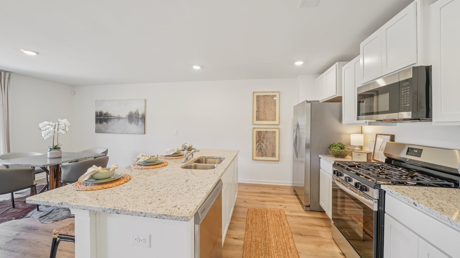 Welcome to the spacious Freeport, offering 4 bedrooms and 2 bathrooms spread across 1,497 square feet all on one level, and a two-car garage for your convenience. The chef-inspired kitchen is designed for culinary enthusiasts, featuring an oversized breakfast island, stainless steel appliances, and a pantry, all flowing seamlessly into a spacious great room for effortless entertaining. The spacious primary bedroom features a luxurious bathroom with a walk-in shower, double vanities, and an oversized walk-in closet. In addition, the other 3 bedrooms all offer generous closets, along with a laundry room, linen closet, and an outdoor patio to complete the plan. You can expect quality materials and workmanship throughout, with superior attention to detail as well as a one-year builder’s warranty. To top it off, your new home comes with a smart home technology package! Every new home at D.R. Horton comes with this smart home technology package, providing a user-friendly experience, making it easy to control essential features with a simple touch. Included in the package are convenient features such as lighting automation, an IQ panel, a video doorbell, keyless front door entry, and the ability to directly manage temperature settings from your smartphone. We also provide the opportunity for you to schedule a personal guided tour of the Freeport plan at your convenience. Feel free to give us a call and take the first step in making The Freeport your new home today!