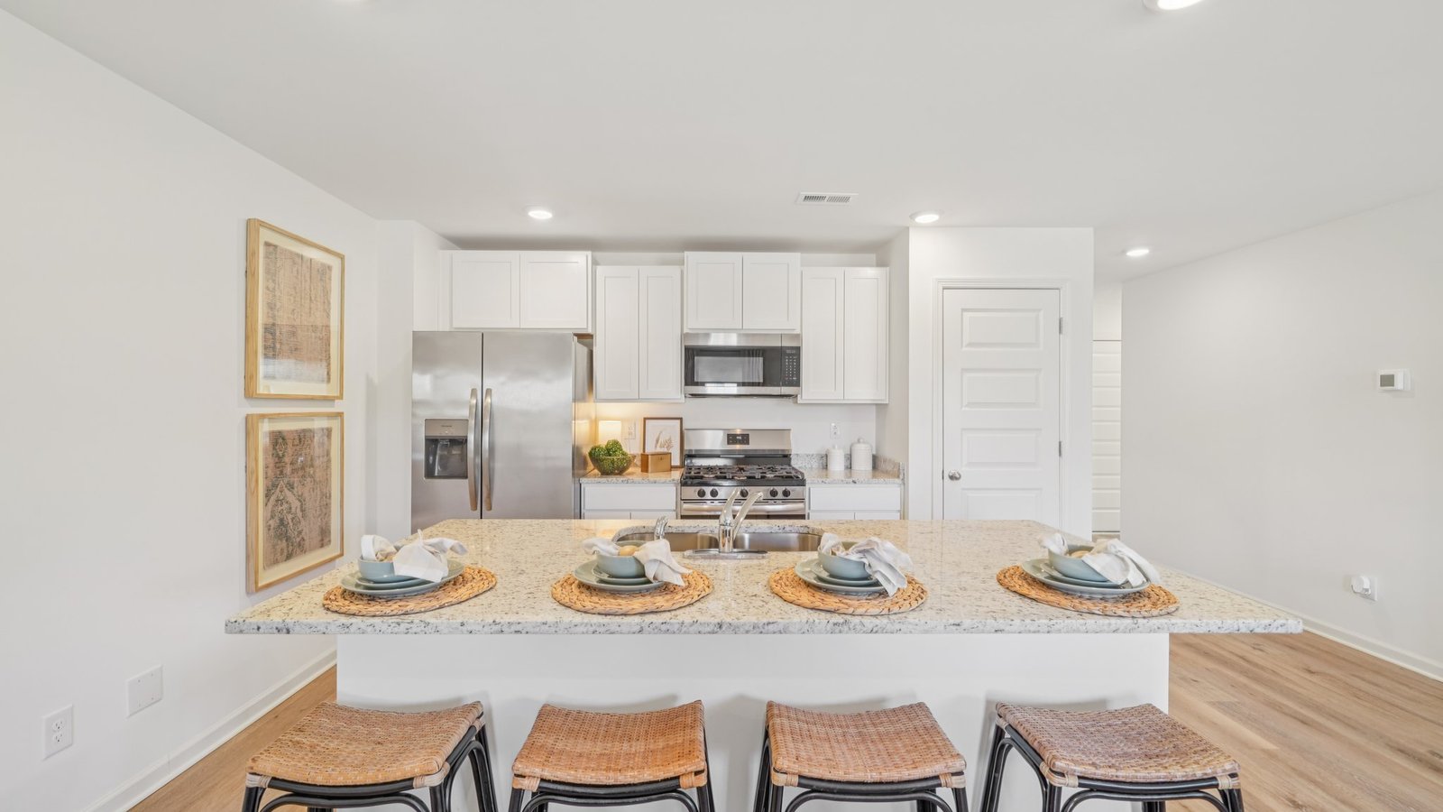 Welcome to the spacious Freeport, offering 4 bedrooms and 2 bathrooms spread across 1,497 square feet all on one level, and a two-car garage for your convenience. The chef-inspired kitchen is designed for culinary enthusiasts, featuring an oversized breakfast island, stainless steel appliances, and a pantry, all flowing seamlessly into a spacious great room for effortless entertaining. The spacious primary bedroom features a luxurious bathroom with a walk-in shower, double vanities, and an oversized walk-in closet. In addition, the other 3 bedrooms all offer generous closets, along with a laundry room, linen closet, and an outdoor patio to complete the plan. You can expect quality materials and workmanship throughout, with superior attention to detail as well as a one-year builder’s warranty. To top it off, your new home comes with a smart home technology package! Every new home at D.R. Horton comes with this smart home technology package, providing a user-friendly experience, making it easy to control essential features with a simple touch. Included in the package are convenient features such as lighting automation, an IQ panel, a video doorbell, keyless front door entry, and the ability to directly manage temperature settings from your smartphone. We also provide the opportunity for you to schedule a personal guided tour of the Freeport plan at your convenience. Feel free to give us a call and take the first step in making The Freeport your new home today!