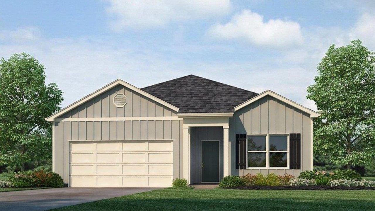 One story home with a two car garage elevation B16