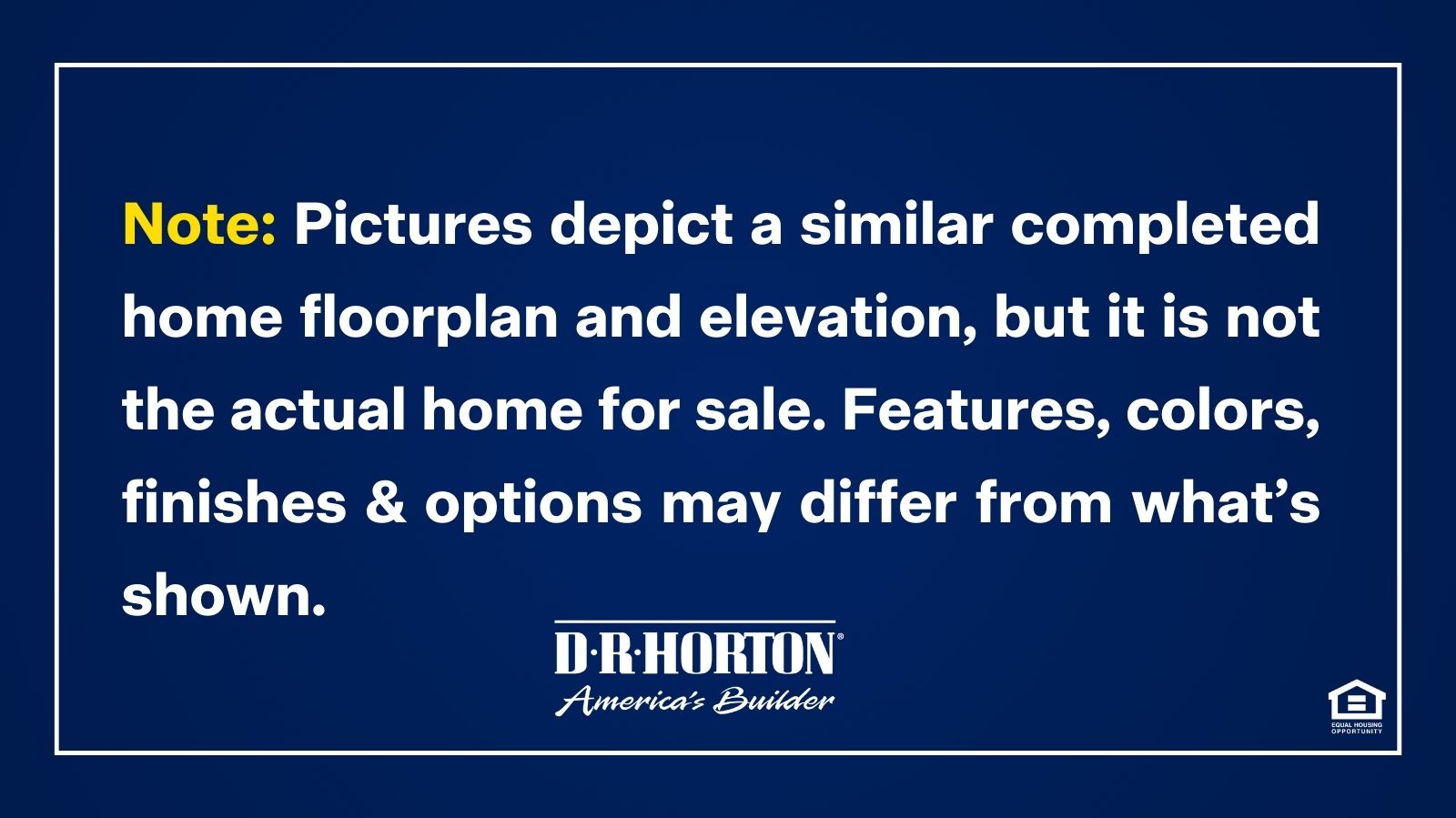 Pictures depict a similar completed home floorplan and elevation, but it is not the actual home for sale. Features, colors, finishes & options may differ from what’s shown.
