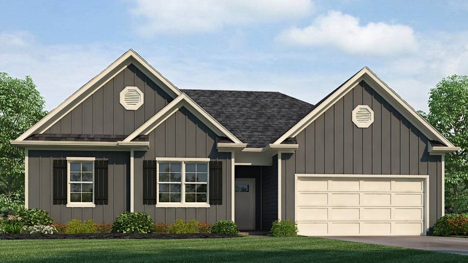 The Clayton is a single-level plan with 4 bedrooms and 2 bathrooms, spanning 2,107 square feet. The kitchen is generously sized and includes a breakfast island, seamlessly connecting to the living room adorned with trey ceilings. Bedroom One is spacious and boasts a luxurious bathroom with a soaking garden tub, separate shower, double vanities, and a sizable walk-in closet. Relax and unwind on the shaded covered patio, perfect for enjoying early morning coffee or peaceful evenings. Additionally, this plan encompasses 3 additional bedrooms, a full bath with a tub/shower, a laundry room, and a 2 car garage, providing ample space and convenience. Quality materials and workmanship throughout, with superior attention to detail, plus a one-year builder’s warranty. Your new home also includes our smart home technology package! A D.R. Horton Smart Home is equipped with technology that includes the following: a Z-Wave programmable thermostat manufactured by Honeywell; a Z-Wave door lock manufactured by Kwikset; a Z-Wave wireless switch manufactured by Eaton Corporation; a Qolsys, Inc. touchscreen Smart Home control device; an automation platform from Alarm.com; a SkyBell video doorbell; an Amazon Echo Dot.* Talk to a New Home Sales Agent for details.