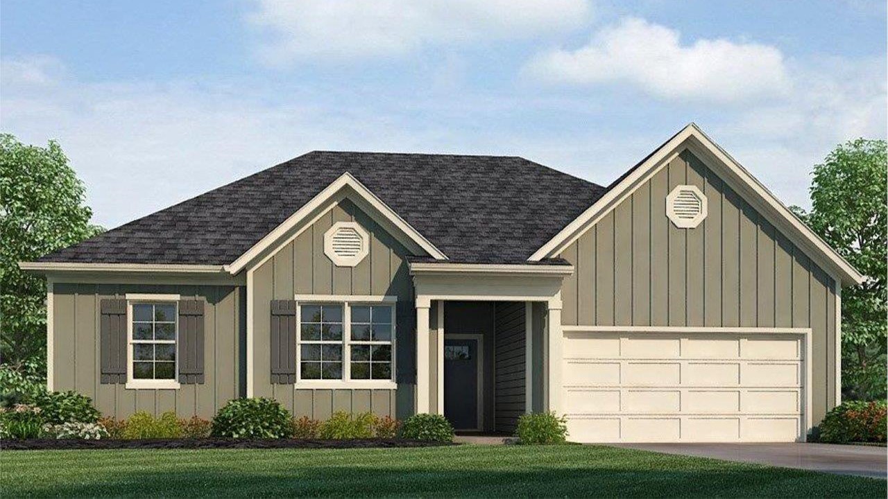 Clayton-Elevation- E - 1 story home with a 2 car garage