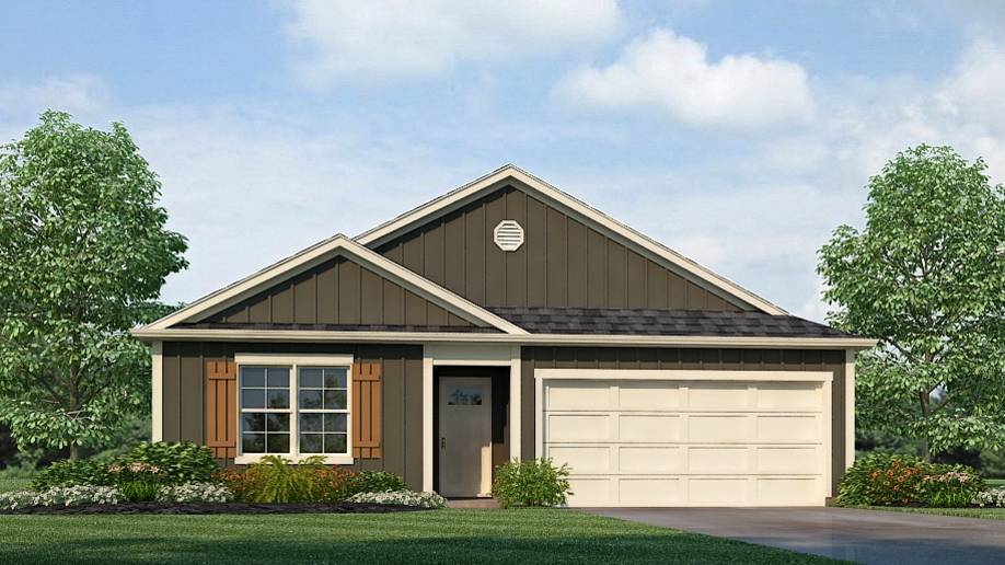 The spacious Freeport offers 4 bedrooms and 2 bathrooms in 1,497 square feet – all on one level. It also features a two-car garage. The chef-inspired kitchen has an oversized breakfast island, stainless steel appliances and a pantry, then opens onto a spacious great room. The expansive Bedroom One features a luxurious bathroom with a walk-in shower, double vanities, and an oversized walk-in closet. The additional 3 bedrooms all offer generous closets, a laundry room, a linen closet, and an outdoor patio completes the plan. Quality materials and workmanship throughout, with superior attention to detail, plus a one-year builder’s warranty. Your new home also includes our smart home technology package! A D.R. Horton Smart Home is equipped with technology that includes the following: a Z-Wave programmable thermostat manufactured by Honeywell; a Z-Wave door lock manufactured by Kwikset; a Z-Wave wireless switch manufactured by Eaton Corporation; a Qolsys, Inc. touchscreen Smart Home control device; an automation platform from Alarm.com; a SkyBell video doorbell; an Amazon Echo Dot.* Talk to a New Home Sales Agent for details.