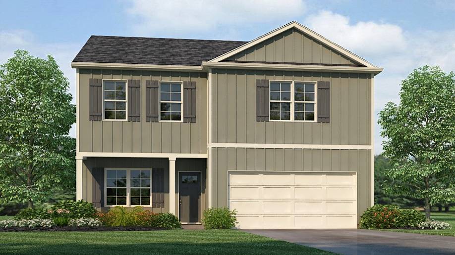 The Penwell is a two-story plan with 4 bedrooms and 2.5 bathrooms in 2,164 square feet. The main level features a chef-inspired kitchen with an oversized island and walk-in pantry, as well as a flex room that’s ideal for a formal dining room or home office. The kitchen opens onto a spacious living room which leads to the outdoor patio. Bedroom One on the second level offers a luxurious bathroom with a double vanity, separate shower, private bathroom, and large walk-in closet. There are also 3 additional bedrooms, a full bathroom, and a walk-in laundry room on the second level. Quality materials and workmanship throughout, with superior attention to detail, plus a one-year builders warranty. Your new home also includes our smart home technology package! A D.R. Horton Smart Home is equipped with technology that includes the following: a Z-Wave programmable thermostat manufactured by Honeywell; a Z-Wave door lock manufactured by Kwikset; a Z-Wave wireless switch manufactured by Eaton Corporation; a Qolsys, Inc. touchscreen Smart Home control device; an automation platform from Alarm.com; a SkyBell video doorbell; and an Amazon Echo Dot.* Talk to a New Home Sales Agent for details.