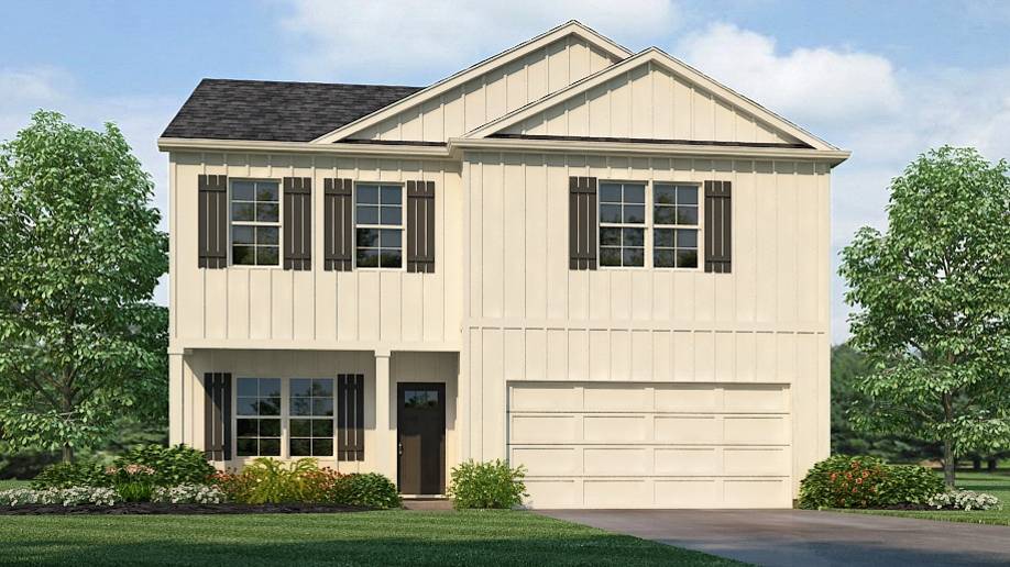 The Penwell is a two-story plan with 4 bedrooms and 2.5 bathrooms in 2,164 square feet. The main level features a chef-inspired kitchen with an oversized island and walk-in pantry, as well as a flex room that’s ideal for a formal dining room or home office. The kitchen opens onto a spacious living room which leads to the outdoor patio. Bedroom One on the second level offers a luxurious bathroom with a double vanity, separate shower, private bathroom, and large walk-in closet. There are also 3 additional bedrooms, a full bathroom, and a walk-in laundry room on the second level. Quality materials and workmanship throughout, with superior attention to detail, plus a one-year builders warranty. Your new home also includes our smart home technology package! A D.R. Horton Smart Home is equipped with technology that includes the following: a Z-Wave programmable thermostat manufactured by Honeywell; a Z-Wave door lock manufactured by Kwikset; a Z-Wave wireless switch manufactured by Eaton Corporation; a Qolsys, Inc. touchscreen Smart Home control device; an automation platform from Alarm.com; a SkyBell video doorbell; and an Amazon Echo Dot.* Talk to a New Home Sales Agent for details.