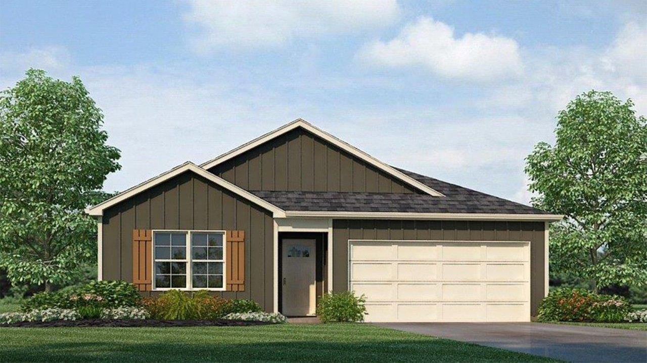 Freeport-Elevation-B2 - 1 story home with a 2 car garage