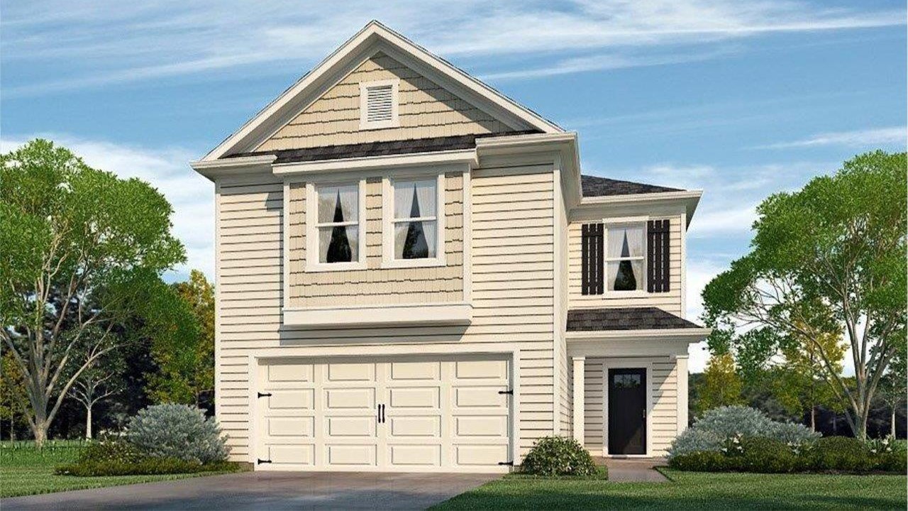 Elston-Elevation-A - 2 story home with a 2 car garage