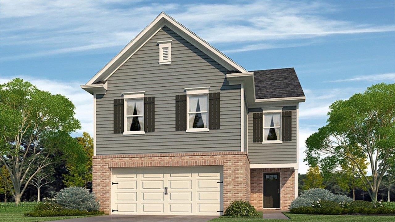 Elston-Elevation-C - 2 story home with a 2 car garage