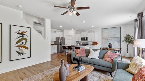 The open concept Carol floorplan allows for all of the spaces of your home to flow seamlessly together.