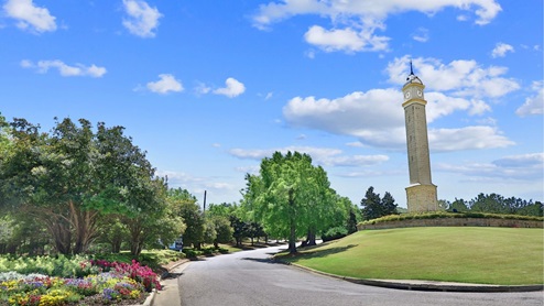 A unique 100-foot-tall clock tower stands watch over the grand entrance to Chelsea Park by D.R. Horton, the premiere community in Chelsea, Alabama. Conveniently located to Chelsea Community Center including activities for every age. Nearby residents can enjoy the community splashpad, archery range, and a host of youth sports complexes. Situated minutes from highway 280, this new home community provides easy access to Chelsea, Greystone’s conveniences, nearby dining options, and excellent recreation spots throughout the region. Go Chelsea Hornets! With home plans ranging in size from 1,613 square feet up to 2,511 square feet, Chelsea Park offers a variety of home plans including one level ranchers to a spacious two story. Each home in Chelsea Park is uniquely designed with modern living in mind, featuring granite countertops, elegant and durable flooring, and stainless-steel appliances. The easy-to-use Smart Home Technology Package included in every home provides the ultimate convenience, allowing you to control key features with the touch of a button. Featured conveniences include lighting automation, IQ panel, video doorbell, keyless front door entry, and temperature control from the ease of your phone. Whether you are looking for a spacious open floor plan or a more intimate design, Chelsea Park has a variety of options to suit your individual needs. For the outdoor enthusiasts, Chelsea Park’s location is perfect for accessing spots for hiking and biking adventures. In addition, state-of-the-art local parks and recreational opportunities are just minutes away, offering something for everyone. Chelsea, Alabama has been consistently voted as one of the “Best Places to Live in Alabama.” Come tour Chelsea Park today and join this vibrant community.