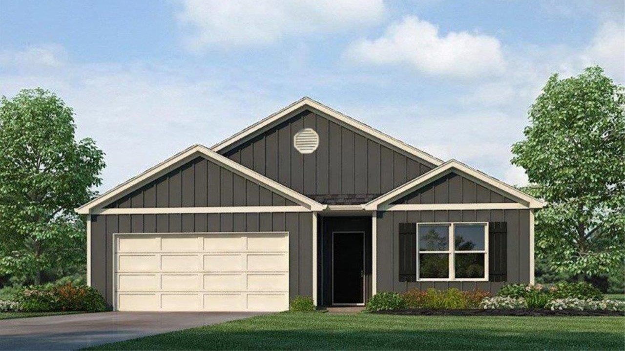 Rhett -Elevation-B15 - 1 story home with a 2 car garage