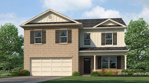 The Galen floor plan features 4 bedrooms and 2.5 bathrooms, covering 2,338 square feet. The kitchen is generously sized and includes a breakfast island, ample cabinet space, granite countertops, and a spacious walk-in pantry. It seamlessly connects to the expansive living room, offering abundant space for hosting gatherings. On the main level, there's a versatile flex room, perfect for a formal dining area or a home office. Moving to the second level, the owner's suite includes a sizable walk-in closet and a luxurious bathroom with a soaking garden tub, a separate shower, and double vanities. The second level also features three more bedrooms, a full bathroom, and a convenient walk-in laundry room. The home is constructed with quality materials and workmanship, with superior attention to detail, and includes a one-year builder’s warranty. When you choose a home at D.R. Horton, you can expect exceptional quality materials and workmanship, along with superior attention to detail. Additionally, every new home at D.R. Horton comes with a one-year builder’s warranty for added peace of mind. To add to the excitement, your new home is equipped with a smart home technology package, designed to enhance your living experience. This user-friendly package makes it effortless to control essential features with just a simple touch, providing convenience and modernity. Included in the package are convenient features such as lighting automation, an IQ panel, a video doorbell, keyless front door entry, and the ability to manage temperature settings directly from your smartphone. We also offer the opportunity for you to schedule a personal guided tour of the Galen plan at your convenience, allowing you to explore your potential new home in detail. Feel free to give us a call and take the first step in making The Galen your new home today! We're here to help make your home buying experience as smooth and enjoyable as possible.