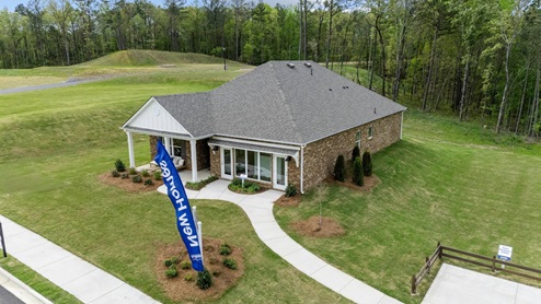 New model home timberline. This beautiful single- story home with light red brick with a covered front porch boasts 4-bedrooms with 2-bathrooms, a 2-car garage.
