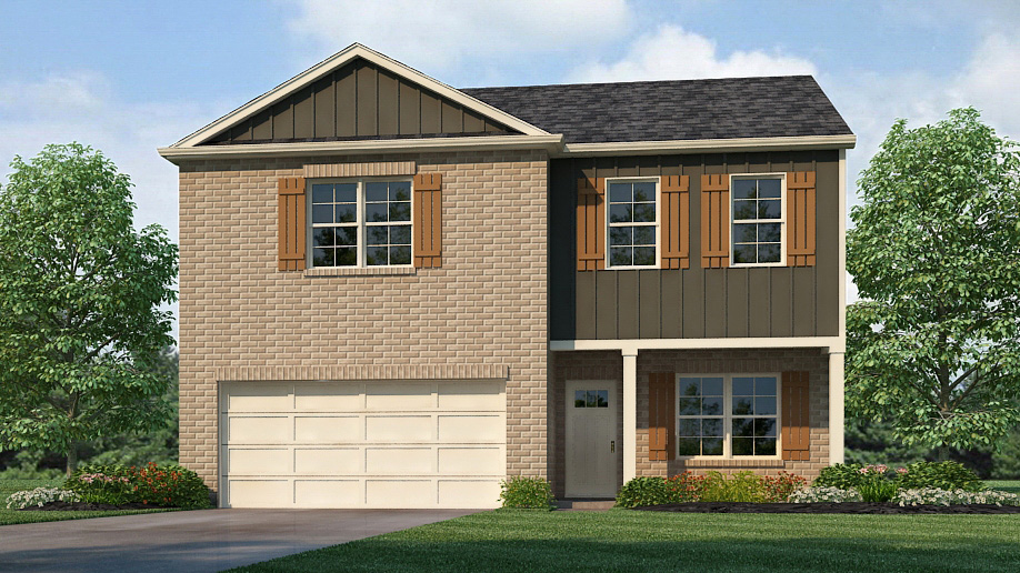Two story home with two car garage elevation A1
