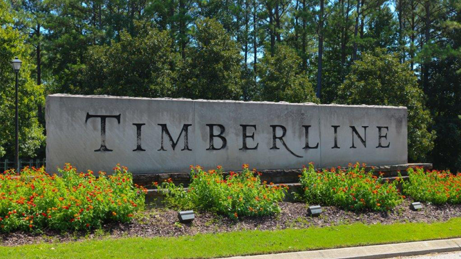 The entrance sign to our Timberline community.