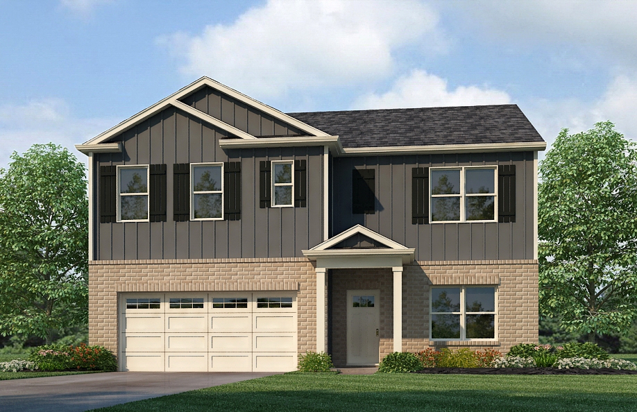 2 story home with a 2 car garage