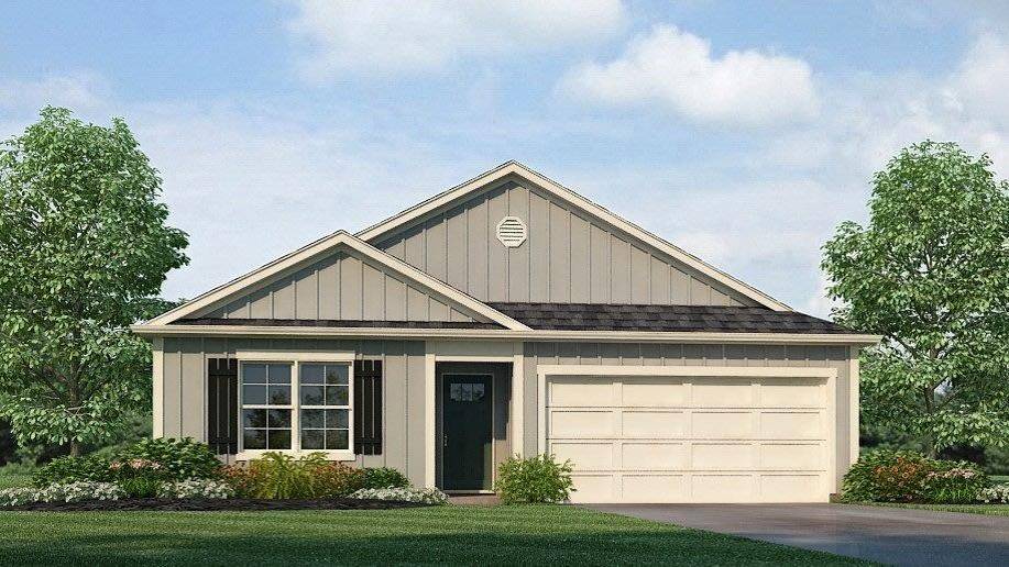 The Freeport is a spacious home that offers 4 bedrooms and 2 bathrooms, all on one level, spanning 1,497 square feet. It also includes a two-car garage. The chef inspired kitchen boasts an oversized breakfast island, stainless steel appliances, and a pantry. It seamlessly opens up to a spacious great room. The expansive Bedroom One features a luxurious bathroom with a walk-in shower, double vanities, and an oversized walk-in closet. The other 3 bedrooms also offer generous closets. Additionally, the home includes a laundry room, linen closet, and an outdoor patio to complete the plan. The use of quality materials and superior workmanship is evident throughout, with meticulous attention to detail. Furthermore, the home comes with a one-year builder's warranty. Notably, your new home is equipped with our smart home technology package. This includes a Z-Wave programmable thermostat manufactured by Honeywell, a Z-Wave door lock manufactured by Kwikset, a Z-Wave wireless switch manufactured by Eaton Corporation, a Qolsys, Inc. touchscreen Smart Home control device, an automation platform from Alarm.com, a SkyBell video doorbell, and an Amazon Echo Dot. For more information, please speak to a New Home Sales Agent.