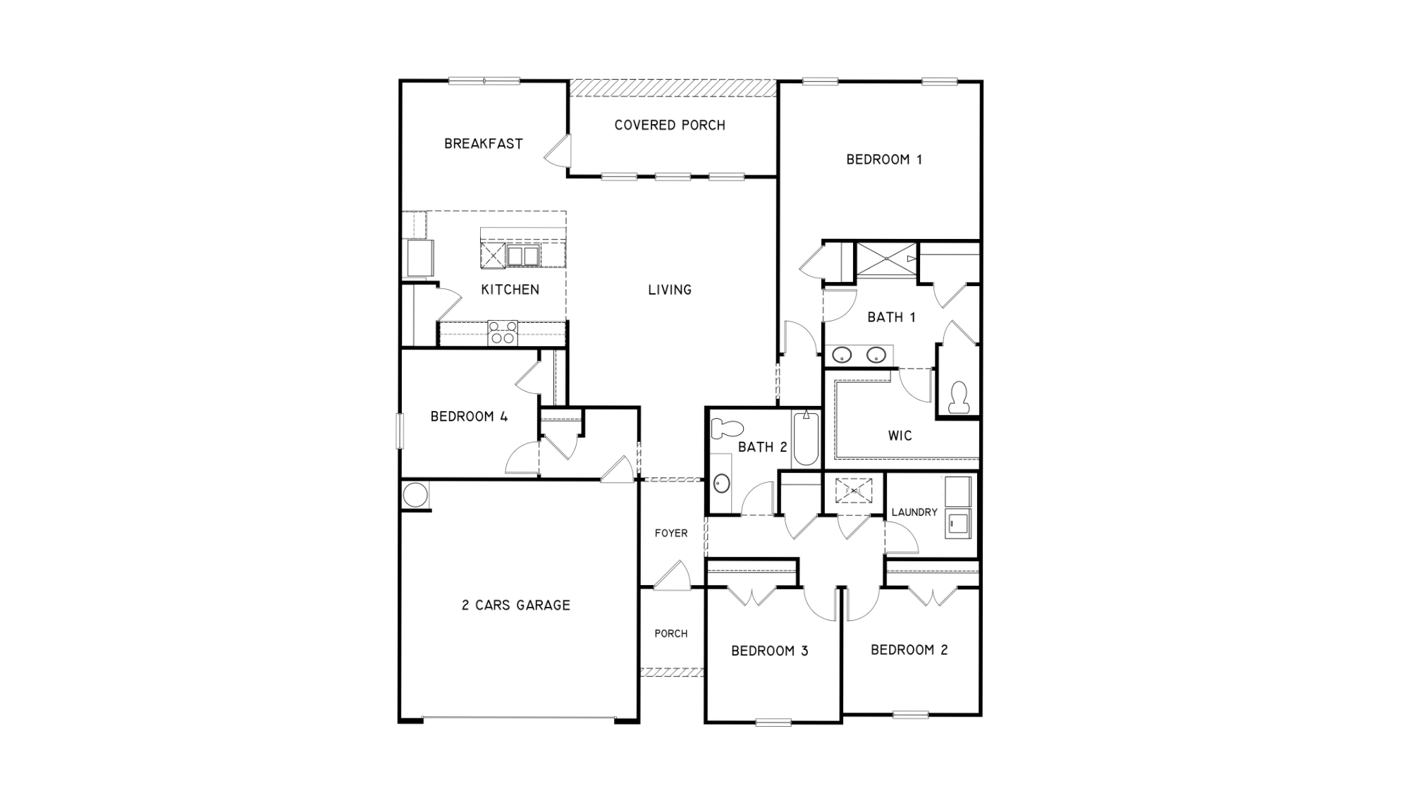 A top-down view of our Cairn floorplan.