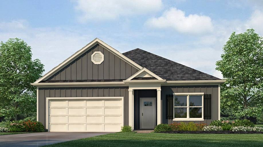 A rendering of our Havenfloorplan, featuring 3 bedrooms and 2 bathrooms across 1,618 square feet of living space.