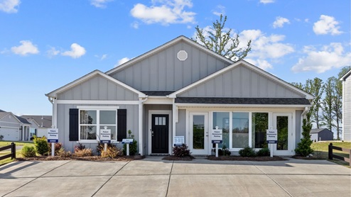 Conveniently located near I-459 in McCalla, Alabama, Rosser Farms by D.R. Horton offers the perfect blend of convenience and comfort. Nestled near diverse restaurants, shopping centers, and the Bent Brook Golf Course, this neighborhood has something for everyone. Adventure seekers will love the nearby K1 Speed indoor go-kart arena, while outdoor enthusiasts can enjoy various recreational activities. With easy access to Hoover, Rosser Farms provides an ideal setting for those looking to enjoy both vibrant city life and peaceful suburban living. Go Mcadory Yellowjackets! With home plans ranging in size from 1,618 square feet up to 2,511 square feet, Rosser Farms offers a variety of home plans including one level ranchers to a spacious two story. Each home in Rosser Farms is uniquely designed with modern living in mind, featuring granite countertops, elegant and durable flooring, and stainless-steel appliances. The easy-to-use Smart Home Technology Package included in every home provides the ultimate convenience, allowing you to control key features with the touch of a button. Featured conveniences include lighting automation, IQ panel, video doorbell, keyless front door entry, and temperature control from the ease of your phone. Whether you are looking for a spacious open floor plan or a more intimate design, Rosser Farms has a variety of options to suit your individual needs. For the outdoor enthusiasts, Rosser Farm’s location is perfect for accessing spots for hiking at Tannehill state park and biking adventures. In addition, state-of-the-art local parks and recreational opportunities are just minutes away, offering something for everyone. Take a personal tour of Rosser Farms today and discover how this beautiful new home community near McCalla, Alabama, can perfectly match your lifestyle. Come explore Rosser Farms and discover your new home today!