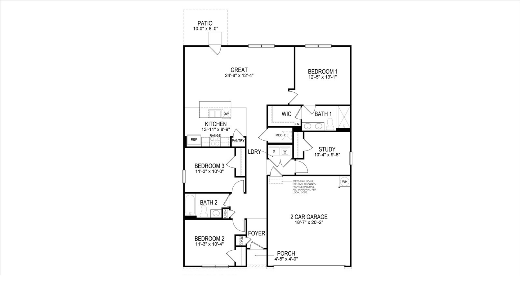 A top-down view of our Freeport floorplan.
