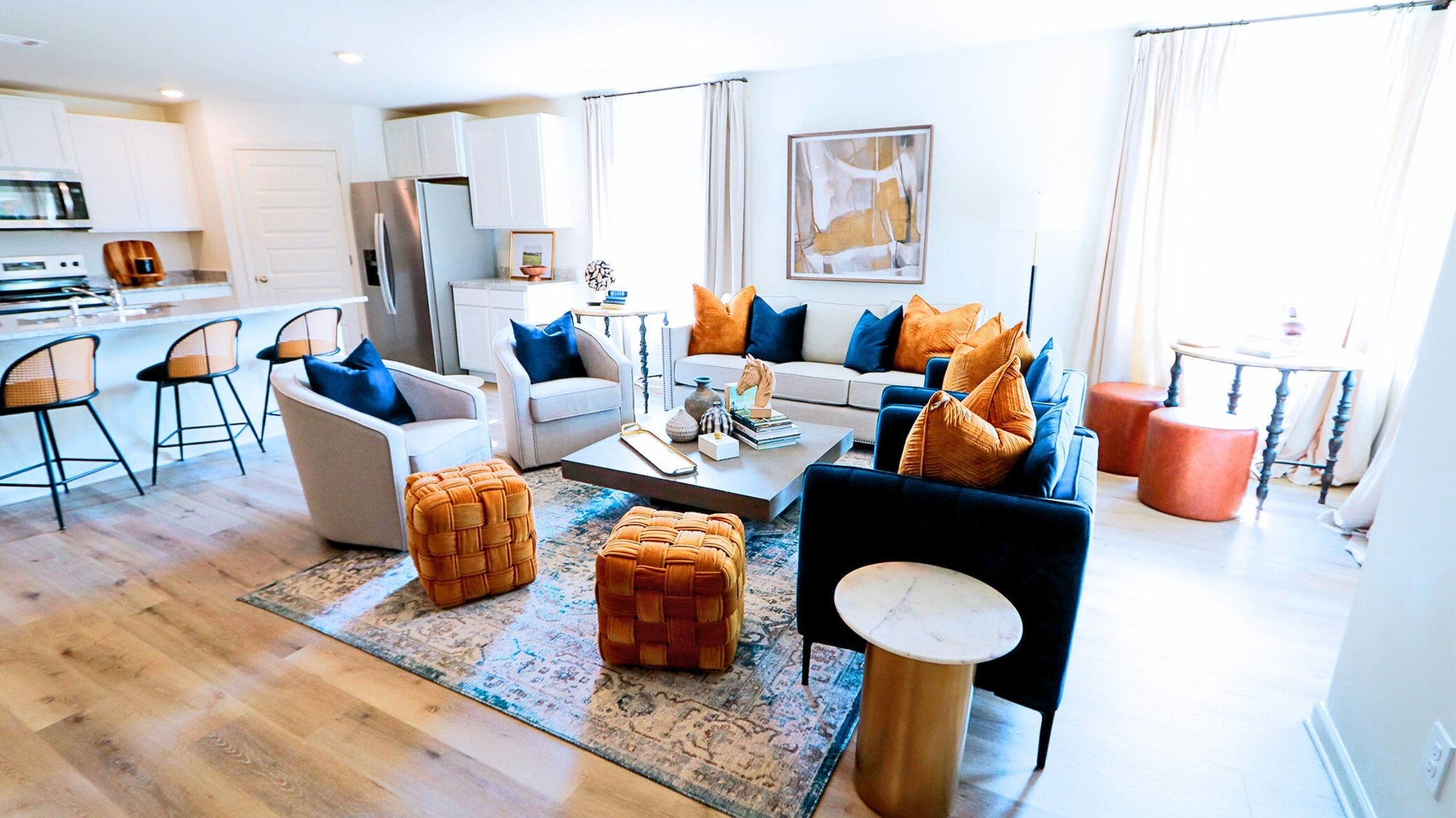 The Lakeside floor plan presents an exquisite 5-bedroom, 3-bathroom residence. The kitchen boasts a stunning design featuring quartz countertops, an undermount sink, a spacious island bar, top-of-the-line stainless-steel appliances, and a convenient corner pantry. Seamlessly connected to the family room, this kitchen is ideal for hosting gatherings and enjoying quality time with loved ones. Adjacent to the kitchen, you'll find a delightful breakfast nook and a separate dining area. The home is bathed in abundant natural light, creating a serene and inviting atmosphere. Step outside onto the expansive porch that leads to the backyard, further enhancing the relaxing ambiance. Bedroom 1 offers ample space and is accompanied by an adjoining bath that showcases a double vanity, a generous shower, and a walk-in closet. The home is crafted with superior materials and workmanship, showcasing meticulous attention to detail, and is backed by a one-year builder's warranty. Additionally, your new home includes our cutting-edge smart home technology package! A D.R. Horton Smart Home is equipped with an array of advanced features, including a Honeywell Z-Wave programmable thermostat, a Kwikset Z-Wave door lock, an Eaton Corporation Z-Wave wireless switch, a Qolsys, Inc. touchscreen Smart Home control device, an Alarm.com automation platform, a SkyBell video doorbell, and an Amazon Echo Dot.* For more information, please consult a New Home Sales Agent.