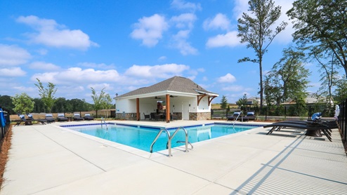 The Oak Village community pool also features two accessible parking places.