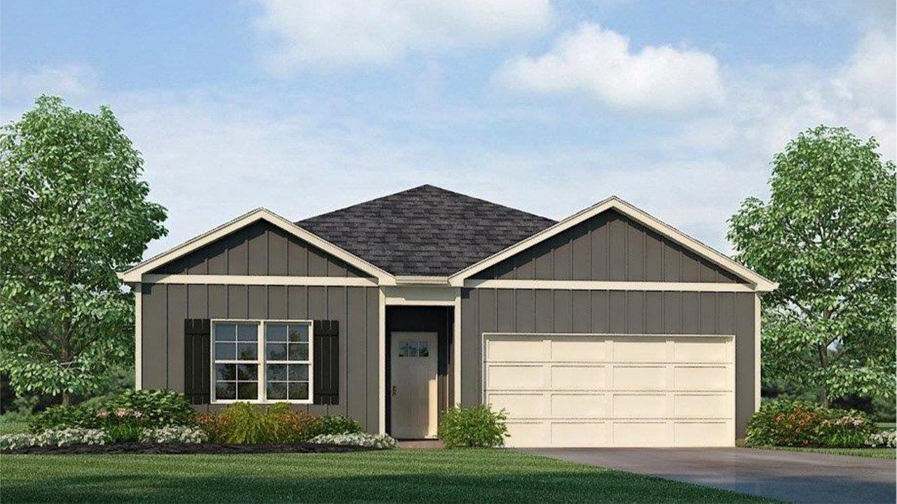 One story home with two car garage elevation B1