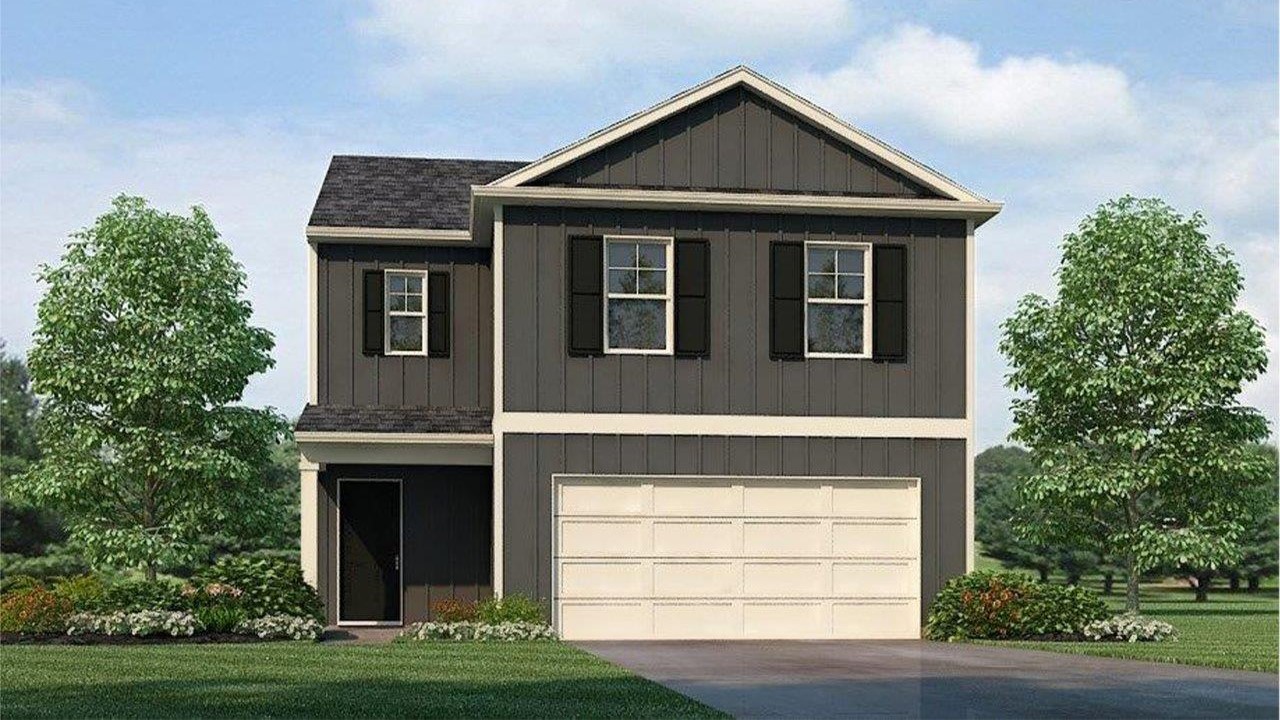 Two story home with two car garage elevation A1