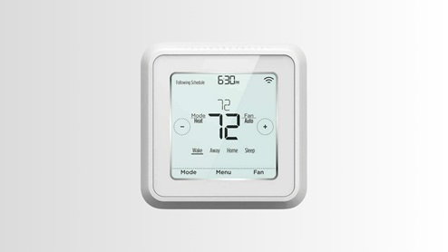 Smart Home Package- Visual of two smartphones featuring the Alarm.com app. Picture of the doorbell cam associated with the alarm.com app, black sleek doorbell cam. Picture of an amazon echo pop with blue light signaling Alexa. Picture of a Deako brand smart light switch. Image of a smart thermostat system on a wall. Image of a Kwikset branded locking mechanism. A collective image of the entire smart home package with the previous images. Disclosure that reads: Note: Pictures depict a similar completed home floorplan and elevation, but it is not the actual home for sale. Features, colors, finishes & options may differ from what’s shown.