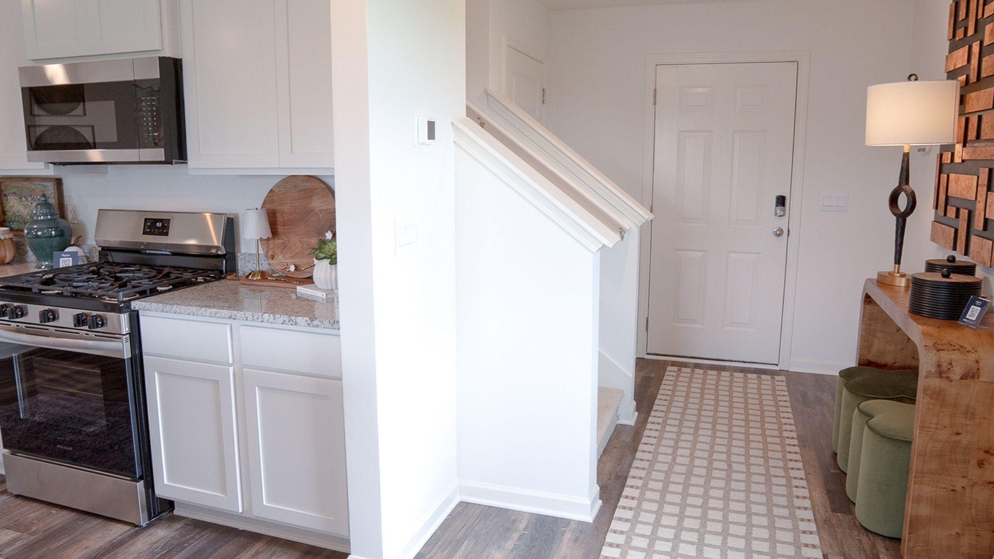 The large primary bedroom has ample room for a king-sized bed and two large nightstands.