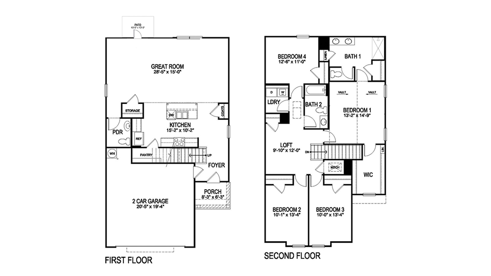 A top-down view of the Elston floorplan.