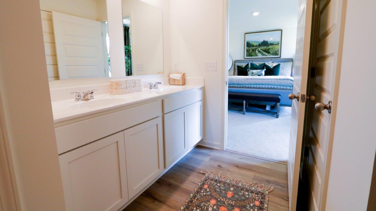 The primary bathroom features a double vanity, so you never have to share your sink.