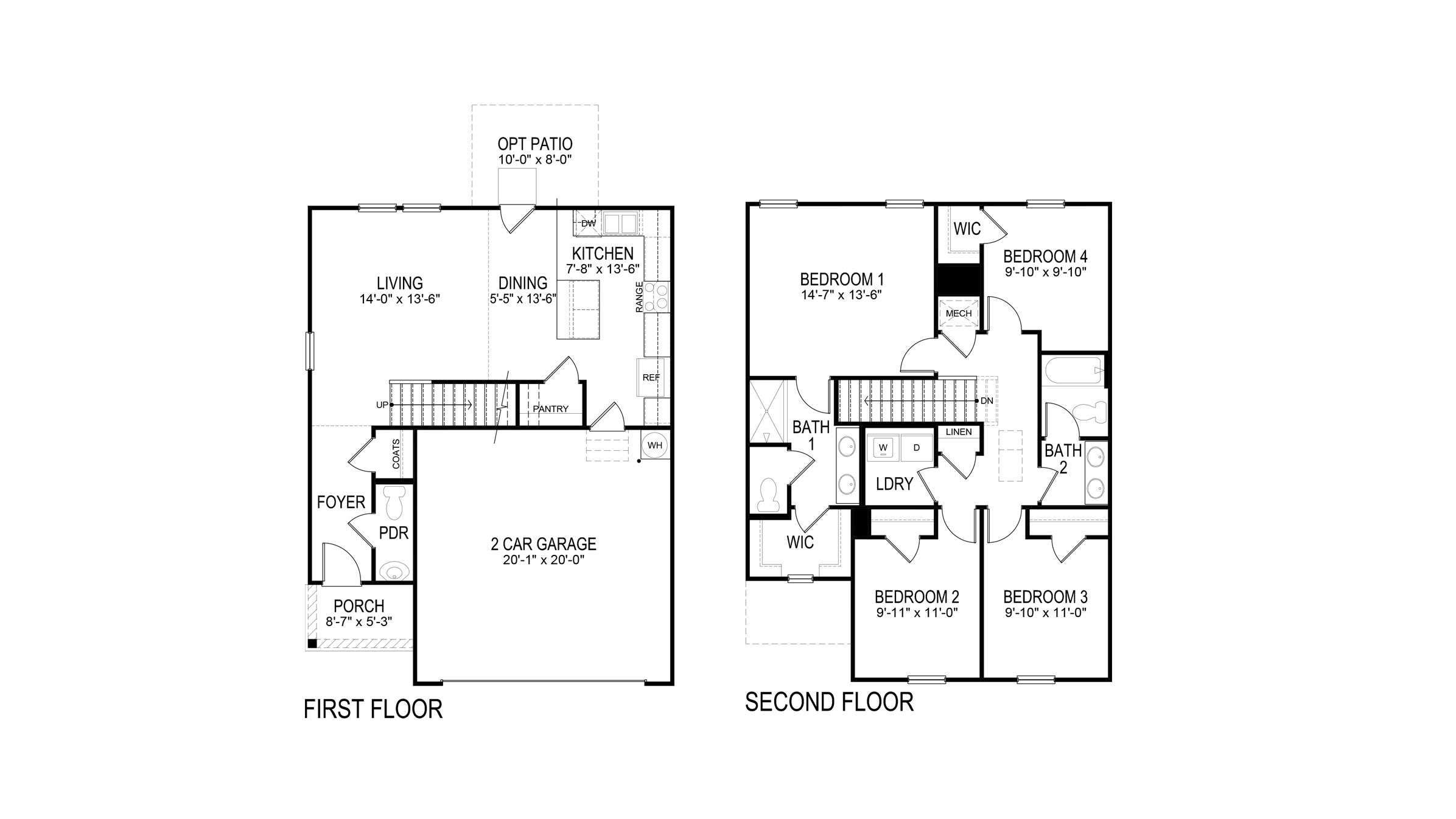 A top-down view of our Taylor floorplan.