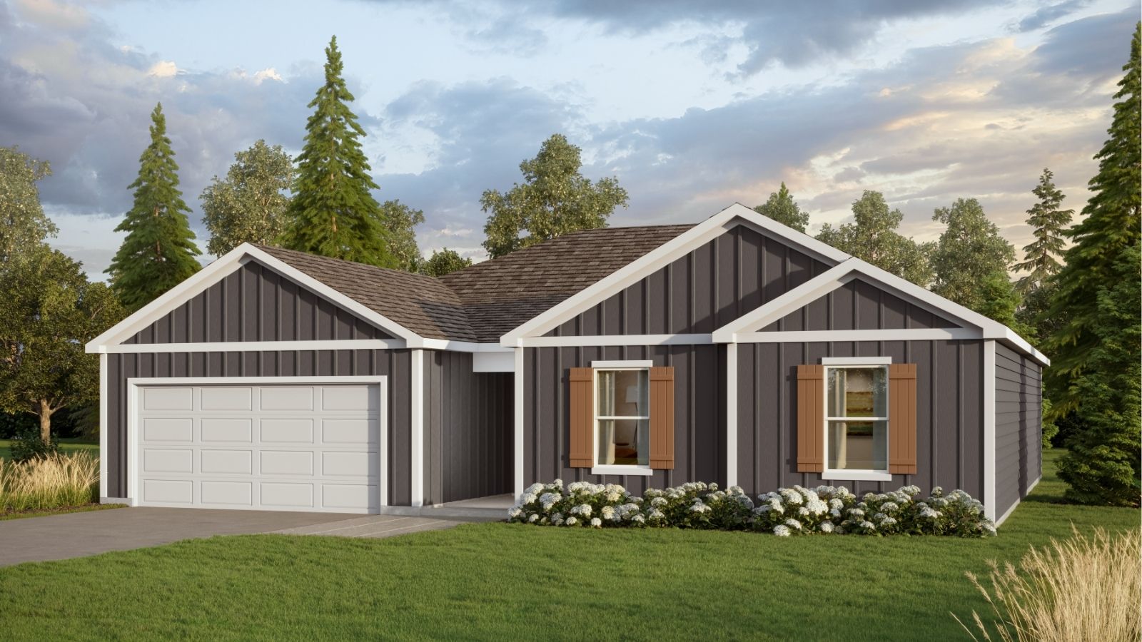 The Alston plan is a brand new single-level layout with 3 bedrooms, 2 bathrooms, and offers 1,734 square feet of living space. One standout feature of the Rhett plan is the seamless integration of the kitchen, breakfast area, and a dining area open concept layout, with direct access to a covered porch area. The kitchen is equipped with granite countertops, stainless steel appliances, and a pantry for added convenience and modern style. The Alston offers some luxurious convenience while priced for our express style plans.   The living area offers the wide open style that leads to a shaded covered patio, creating a welcoming space for relaxation and entertaining. Bedroom One suite offers a large walk in closet area, a gorgeous double vanity, and convenient access to the living area for added comfort and luxury. For convenience and storage, the plan includes a two-car garage and a laundry room. In addition to Bedroom One suite, there are 2 other bedrooms and another full bathroom, providing ample space for family and guests. Furthermore, the home comes with a one-year builder's warranty, ensuring peace of mind for the new homeowners.   Furthermore, every home is accompanied by a one-year builder's warranty to provide you with added peace of mind. It's important to note that our smart home technology package is included as part of your new home. The Smart Home Technology Package we offer is designed for effortless use and provides unmatched convenience, allowing you to easily control various essential features with just a simple touch. Some of the features of this package include lighting automation, an IQ panel, a video doorbell, keyless front door entry, and the ability to manage the temperature from the comfort of your phone. Give us a call and schedule your personal guided tour of the Alston today!