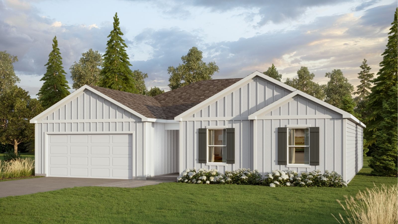 The Alston plan is a brand new single-level layout with 3 bedrooms, 2 bathrooms, and offers 1,734 square feet of living space. One standout feature of the Rhett plan is the seamless integration of the kitchen, breakfast area, and a dining area open concept layout, with direct access to a covered porch area. The kitchen is equipped with granite countertops, stainless steel appliances, and a pantry for added convenience and modern style. The Alston offers some luxurious convenience while priced for our express style plans.   The living area offers the wide open style that leads to a shaded covered patio, creating a welcoming space for relaxation and entertaining. Bedroom One suite offers a large walk in closet area, a gorgeous double vanity, and convenient access to the living area for added comfort and luxury. For convenience and storage, the plan includes a two-car garage and a laundry room. In addition to Bedroom One suite, there are 2 other bedrooms and another full bathroom, providing ample space for family and guests. Furthermore, the home comes with a one-year builder's warranty, ensuring peace of mind for the new homeowners.   Furthermore, every home is accompanied by a one-year builder's warranty to provide you with added peace of mind. It's important to note that our smart home technology package is included as part of your new home. The Smart Home Technology Package we offer is designed for effortless use and provides unmatched convenience, allowing you to easily control various essential features with just a simple touch. Some of the features of this package include lighting automation, an IQ panel, a video doorbell, keyless front door entry, and the ability to manage the temperature from the comfort of your phone. Give us a call and schedule your personal guided tour of the Alston today!