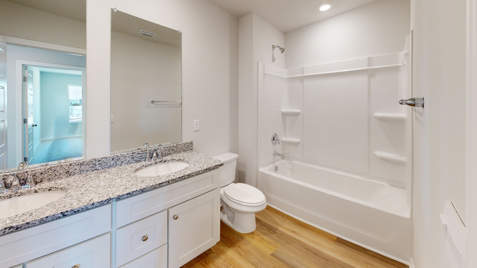 A rendering of our Booth floorplan, featuring 4 bedrooms and 2 bathrooms across 1,891 square feet.